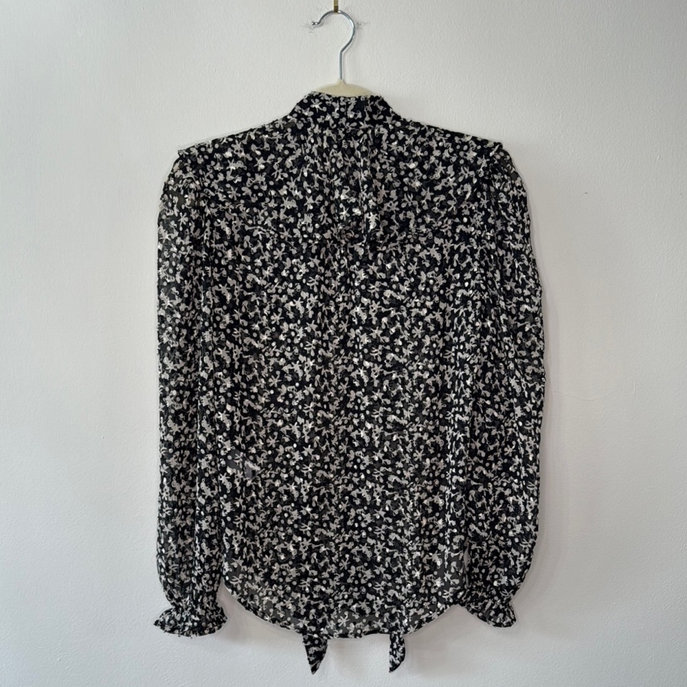 bishop + young Selena Poet Blouse In Burnout Print - Picture 7 of 8